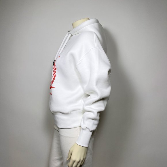 KEVIN LYONS x AMI PARIS White Fleece Logo Hoodie - Picture 6 of 12